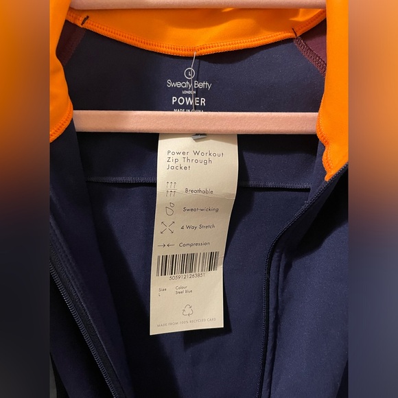 Sweaty Betty Power Workout Zip Through Jacket, Sz L - Picture 4 of 5